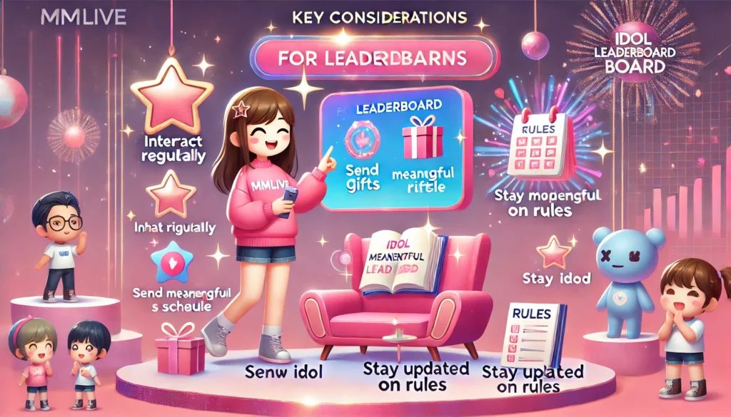 Lưu ý khi tham gia bảng xếp hạng idol tại MMlive